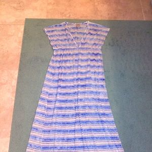 Women's swim cover xl elastic waist blue